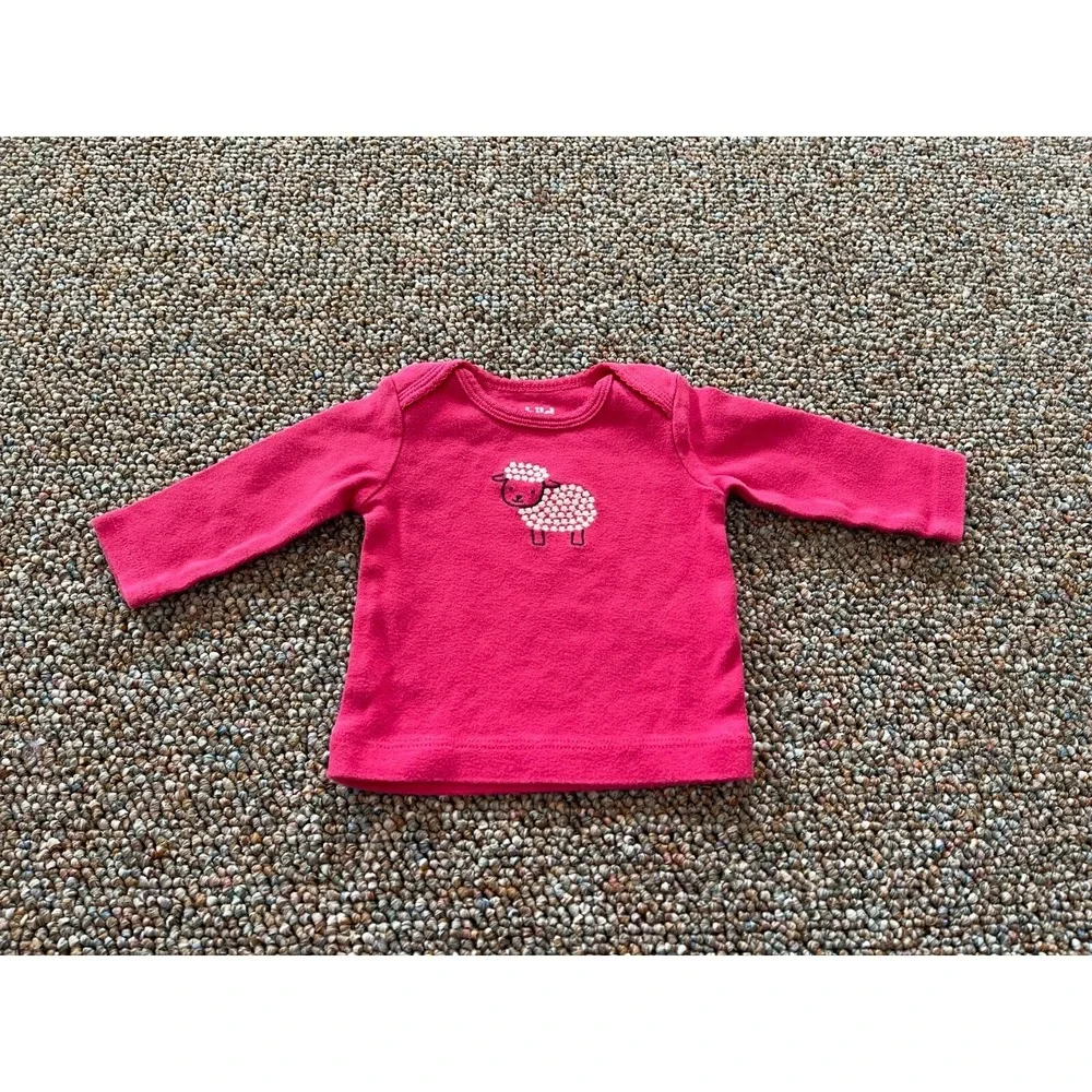 Carter's Child of Mine Pink Sheep Top Newborn